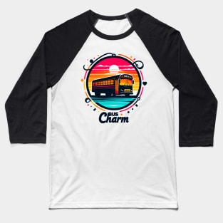 School Bus Charm Baseball T-Shirt